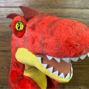 Build A Bear Red Dinosaur T Rex Velociraptor Raptor Plush Stuffed Animal BABW